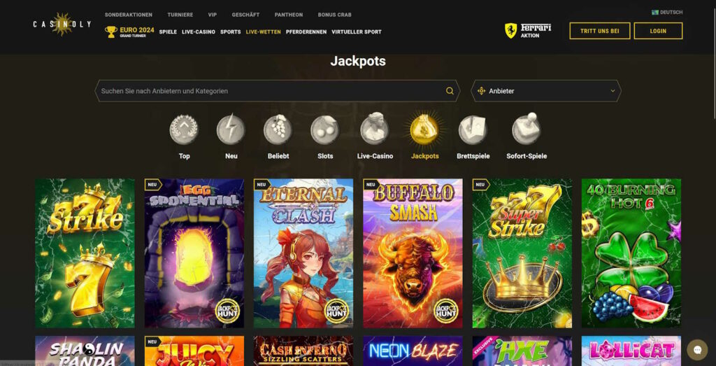 casinoly jackpots