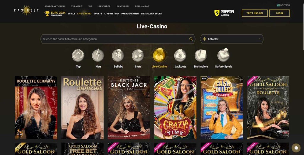 casinoly live casino