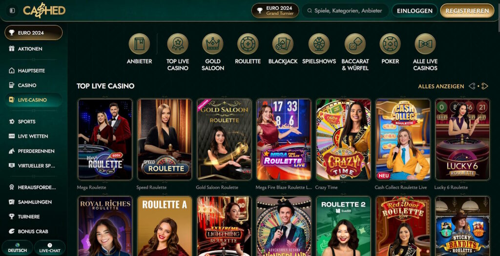 cashed live casino