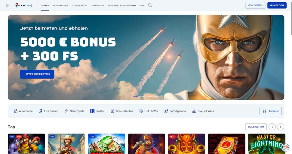 Rocketspin Casino Startseite